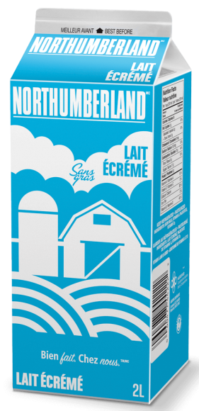 Lait blanc écrémé Northumberland