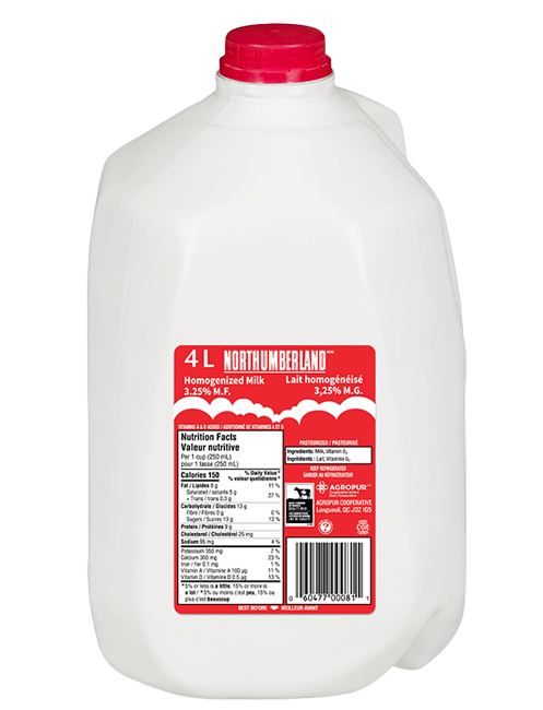 Northumberland Lait 3.25% 4L Jug